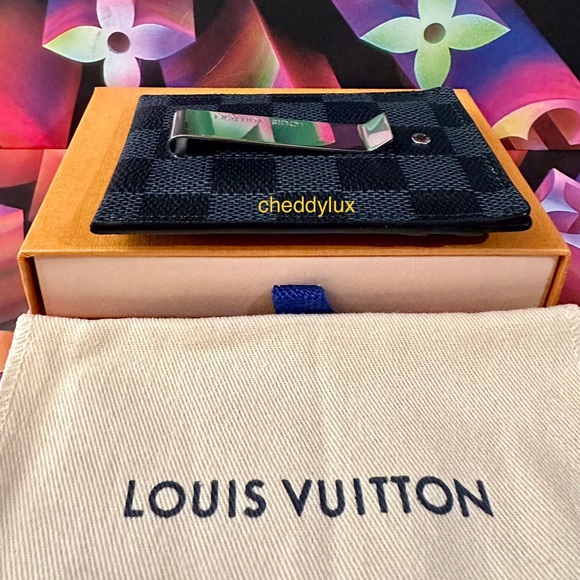 🏁🏁🏁Authentic Louis Vuitton Pince Card Holder with Bill Clip - Picture 3 of 13